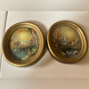 Homeco Home Interior Country Church Cottage Framed Pictures